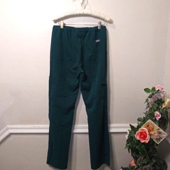 Figs Cairo Women's Evergreen Elastic Waist With Button/Zipper Skinny Scrub Pants - Picture 7 of 13